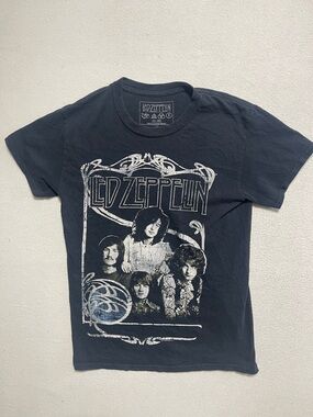 Vintage Led Zeppelin Black Band T-Shirt Size Small